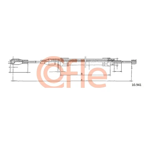 Ťažné lanko parkovacej brzdy COFLE 10.941