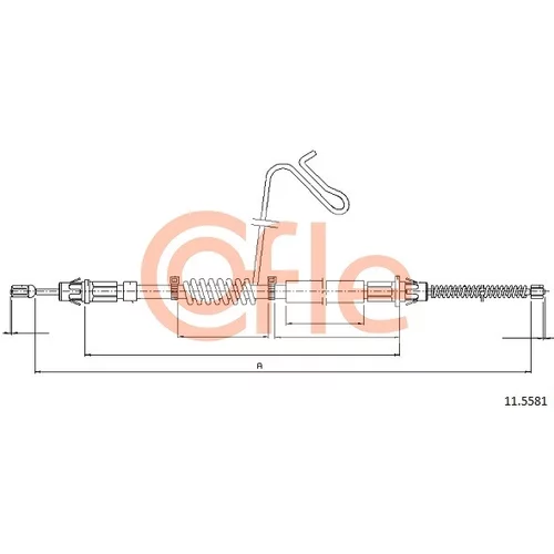 Ťažné lanko parkovacej brzdy COFLE 11.5581