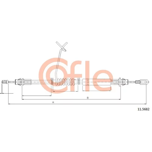 Ťažné lanko parkovacej brzdy COFLE 11.5682