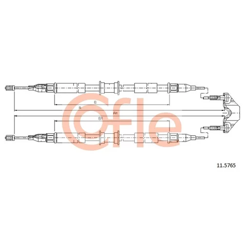 Ťažné lanko parkovacej brzdy COFLE 11.5765