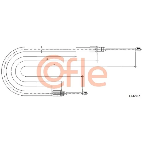Ťažné lanko parkovacej brzdy COFLE 11.6587