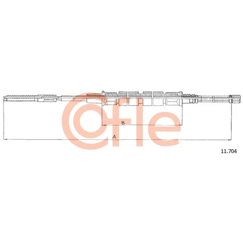 Ťažné lanko parkovacej brzdy COFLE 11.704