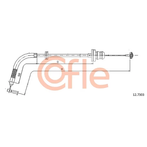 Plynové lanko COFLE 12.7303