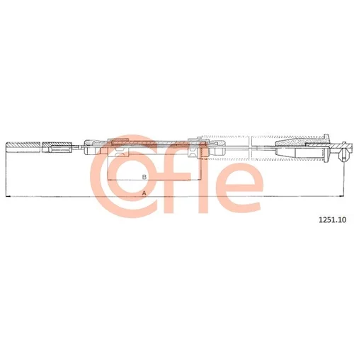 Ťažné lanko parkovacej brzdy COFLE 1251.10
