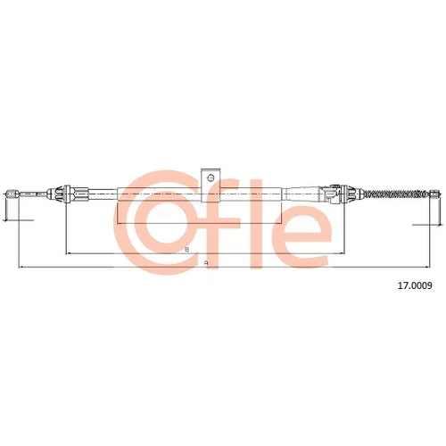 Ťažné lanko parkovacej brzdy COFLE 17.0009