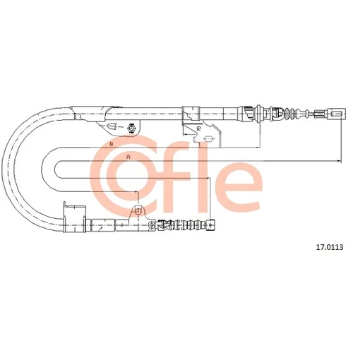 Ťažné lanko parkovacej brzdy COFLE 17.0113