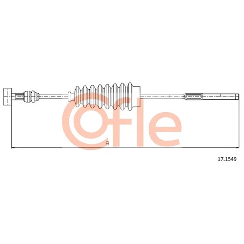 Ťažné lanko parkovacej brzdy COFLE 17.1549