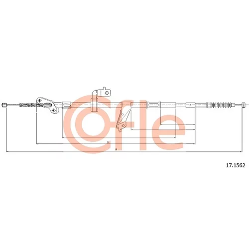 Ťažné lanko parkovacej brzdy COFLE 17.1562