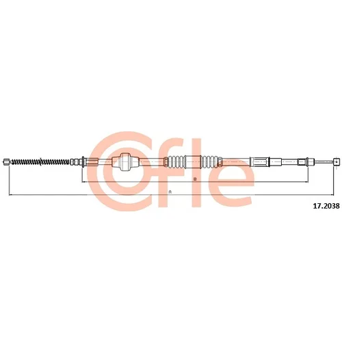 Ťažné lanko parkovacej brzdy COFLE 17.2038