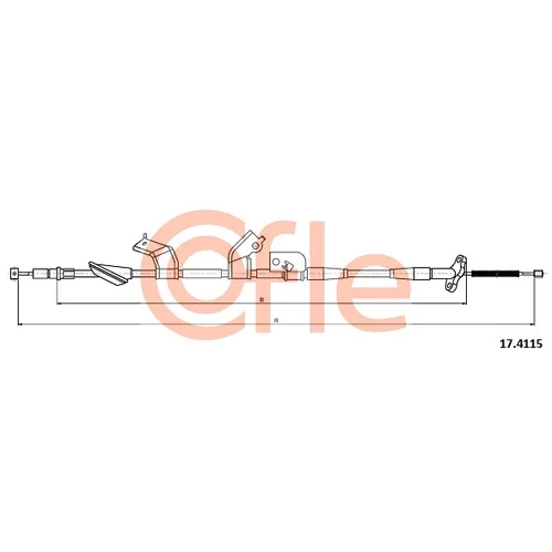 Ťažné lanko parkovacej brzdy COFLE 17.4115