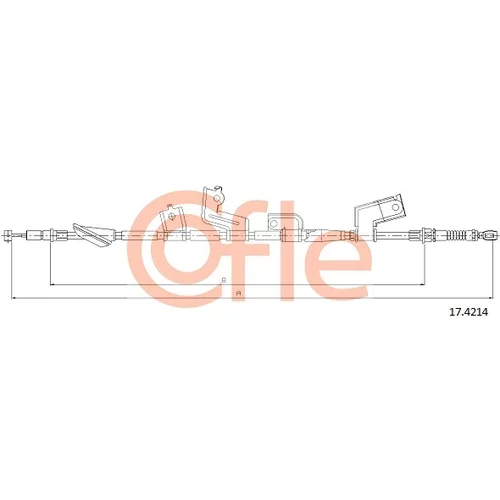 Ťažné lanko parkovacej brzdy COFLE 17.4214