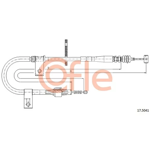 Ťažné lanko parkovacej brzdy COFLE 17.5041