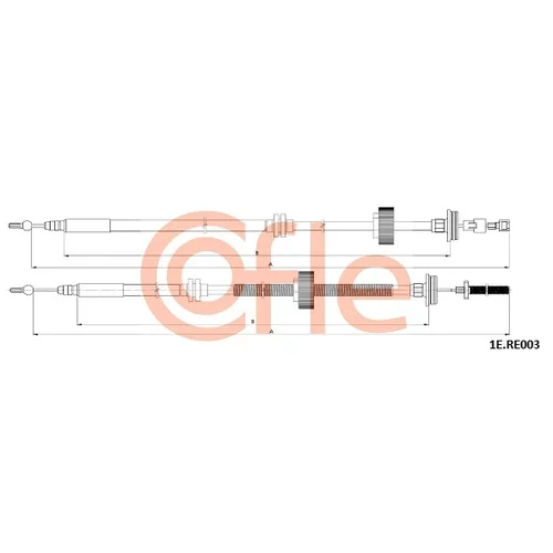 Ťažné lanko parkovacej brzdy COFLE 1E.RE003