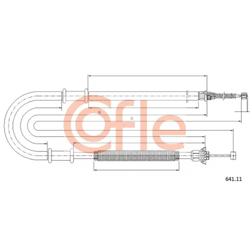 Ťažné lanko parkovacej brzdy COFLE 641.11