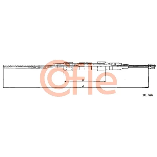 Ťažné lanko parkovacej brzdy COFLE 92.10.744