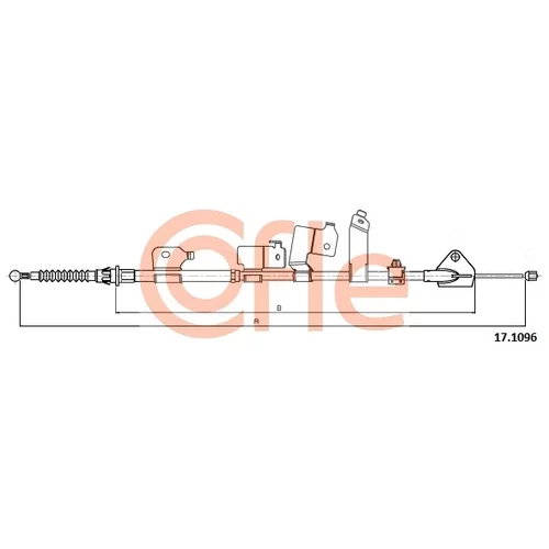 Ťažné lanko parkovacej brzdy COFLE 92.17.1096