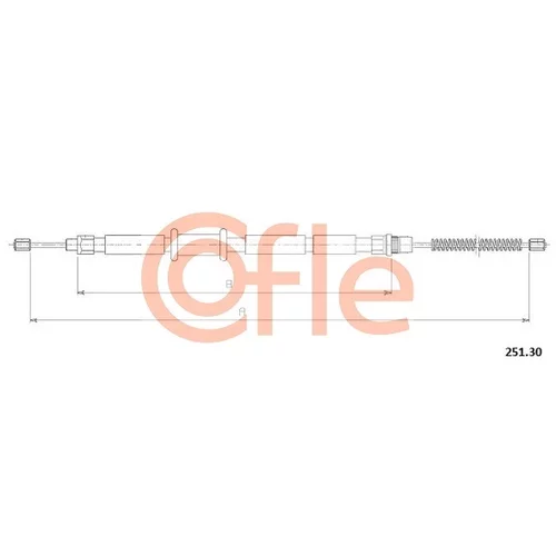 Ťažné lanko parkovacej brzdy COFLE 92.251.30