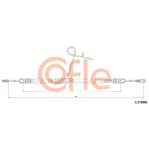 Ťažné lanko parkovacej brzdy COFLE 1.FO006
