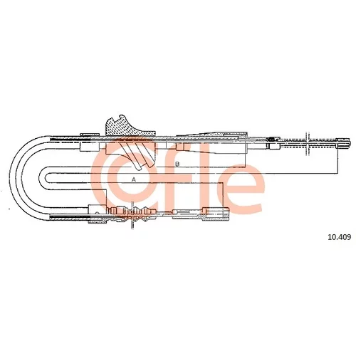 Ťažné lanko parkovacej brzdy COFLE 10.409