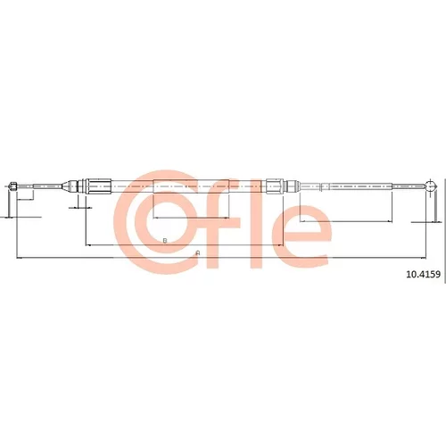 Ťažné lanko parkovacej brzdy COFLE 10.4159