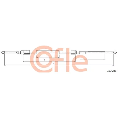 Ťažné lanko parkovacej brzdy COFLE 10.4269