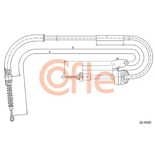 Ťažné lanko parkovacej brzdy COFLE 10.4305