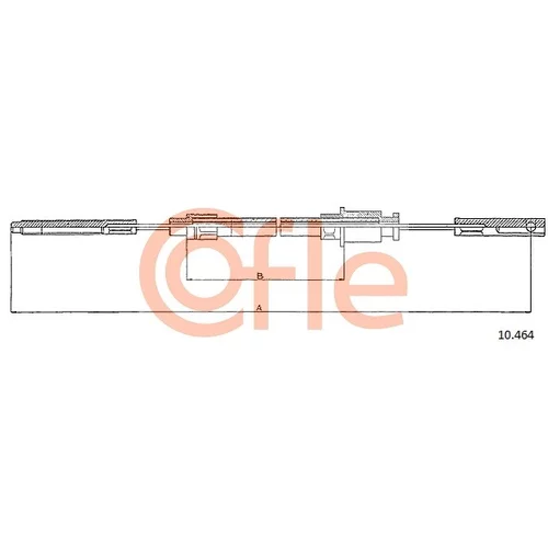 Ťažné lanko parkovacej brzdy COFLE 10.464