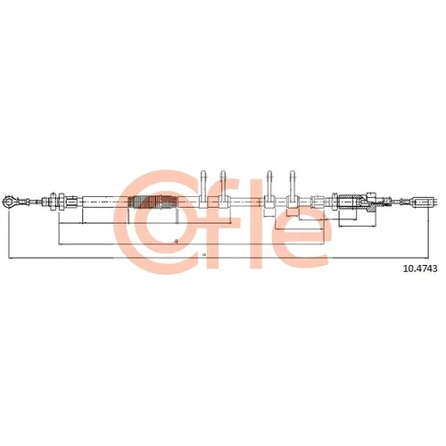 Ťažné lanko parkovacej brzdy COFLE 10.4743
