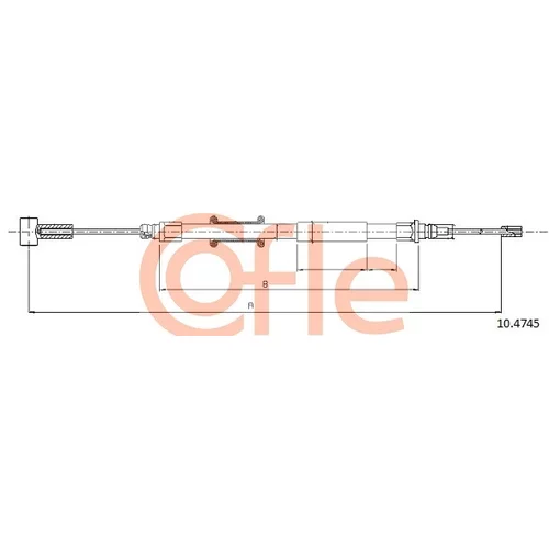 Ťažné lanko parkovacej brzdy COFLE 10.4745