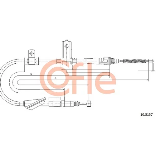 Ťažné lanko parkovacej brzdy COFLE 10.5157
