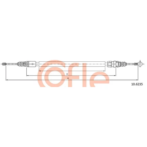 Ťažné lanko parkovacej brzdy COFLE 10.6235
