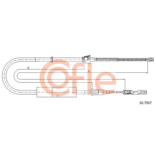 Ťažné lanko parkovacej brzdy COFLE 10.7507
