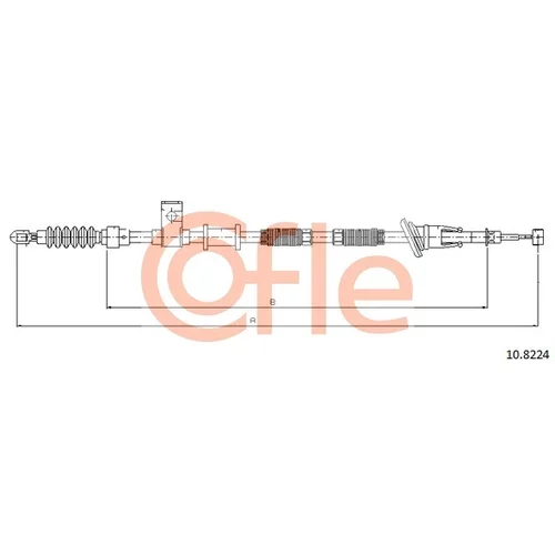 Ťažné lanko parkovacej brzdy COFLE 10.8224