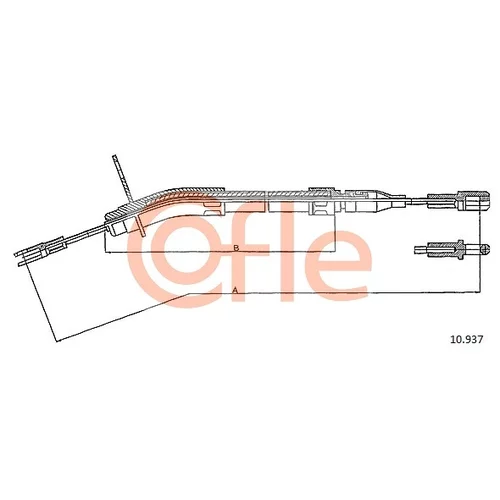 Ťažné lanko parkovacej brzdy COFLE 10.937