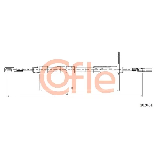 Ťažné lanko parkovacej brzdy COFLE 10.9451