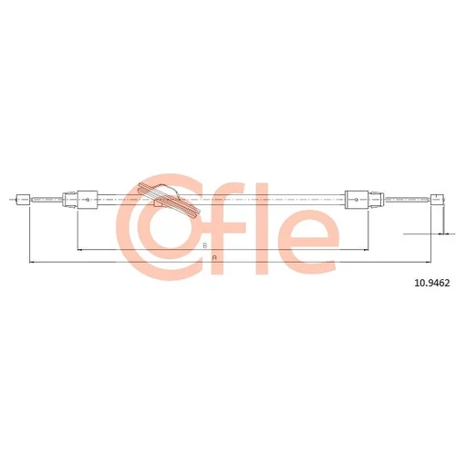 Ťažné lanko parkovacej brzdy COFLE 10.9462