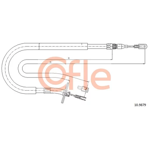 Ťažné lanko parkovacej brzdy COFLE 10.9879
