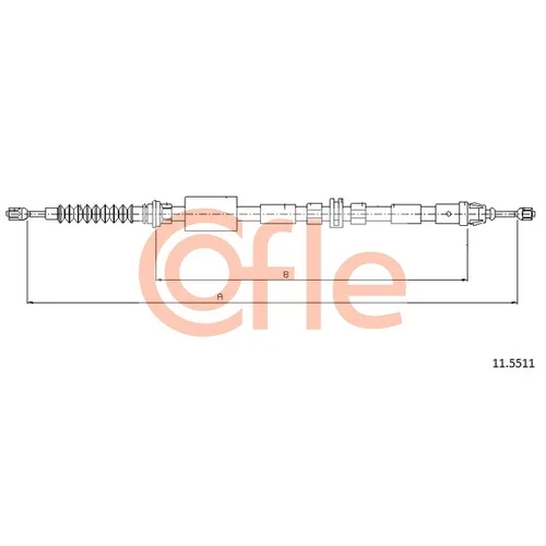 Ťažné lanko parkovacej brzdy COFLE 11.5511