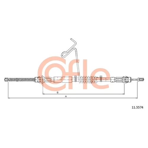 Ťažné lanko parkovacej brzdy COFLE 11.5574