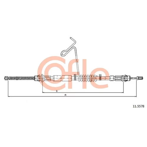 Ťažné lanko parkovacej brzdy COFLE 11.5578