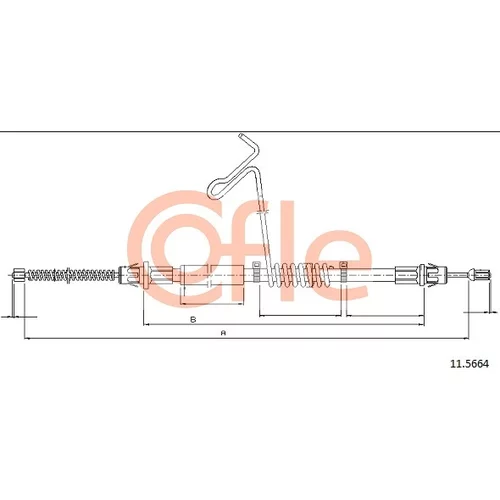 Ťažné lanko parkovacej brzdy COFLE 11.5664