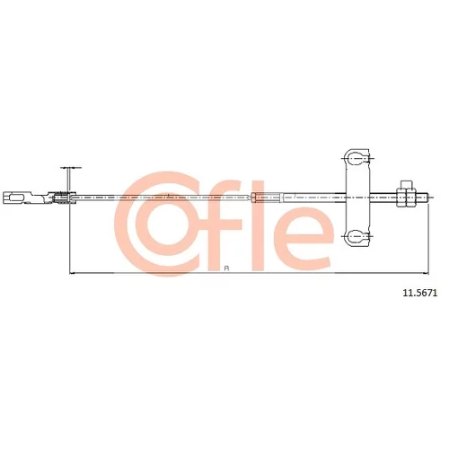 Ťažné lanko parkovacej brzdy COFLE 11.5671