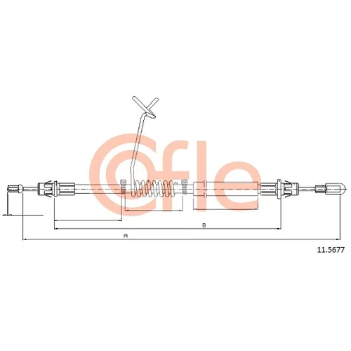 Ťažné lanko parkovacej brzdy 11.5677 /COFLE/