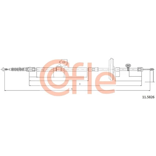Ťažné lanko parkovacej brzdy COFLE 11.5826