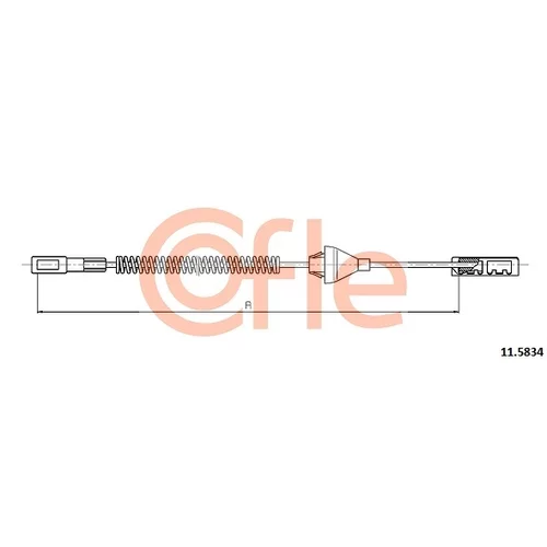 Ťažné lanko parkovacej brzdy COFLE 11.5834
