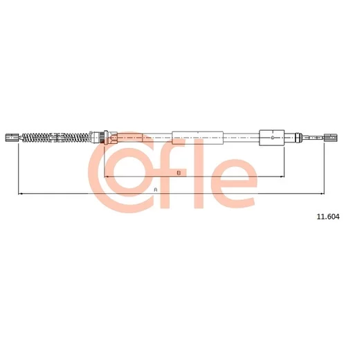 Ťažné lanko parkovacej brzdy COFLE 11.604