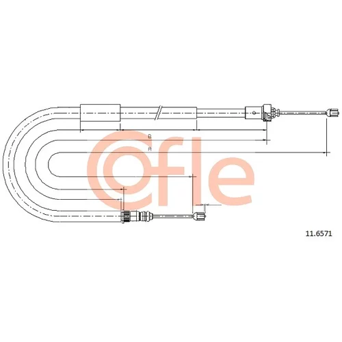 Ťažné lanko parkovacej brzdy COFLE 11.6571