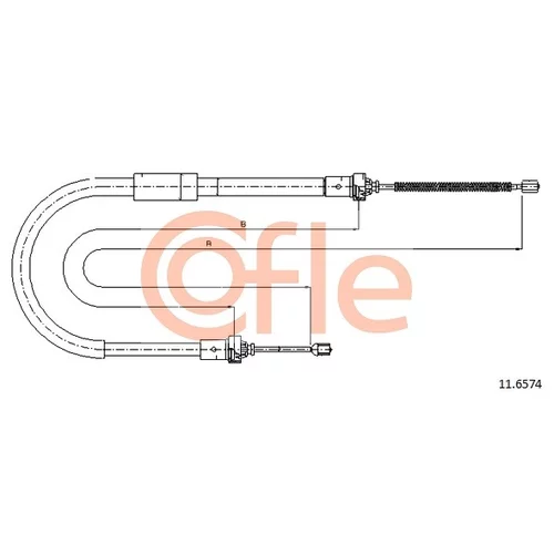 Ťažné lanko parkovacej brzdy COFLE 11.6574