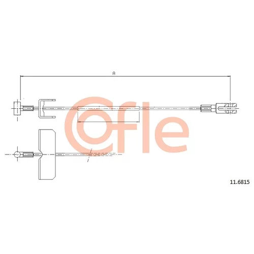 Ťažné lanko parkovacej brzdy COFLE 11.6815
