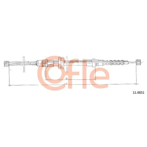 Ťažné lanko parkovacej brzdy COFLE 11.6851